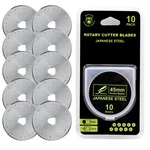 Headley Tools 45MM Rotary Cutter Blades Pack Fits Olfa, 10PCS, Clear. Fixed Price $17.37.