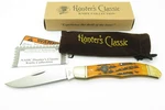 Hahc Hunters Classic Jigged Orange Bone Handle Single Blade Folding Knife. Fixed Price $18.95.