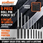 9PC Forged Steel Roll Pin Punch Set Up Case Rifle Gunsmithing Jewelers. Fixed Price $12.59.