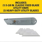 Stanley Classic 199 5-3/8 In. Fixed Blade Utility Knife Gray Pk. Fixed Price $11.15.