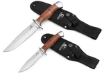 Mossy Oak 2PC Bowie Knife Set Fixed Blade Leather Handle W/ Sheath. Fixed Price $14.99.