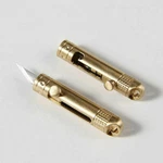 Paper Pocket Knife Folding Portable Keychain Brass Mini Pendant Box Cutter Blade. Fixed Price $9.99.