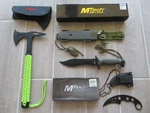 Knives Axes Lot Rescue Tactical Throwing Bowie Hunting Karambit Sog Mtech Humvee. Fixed Price $200.00.