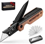 Workpro 2-IN-1 Folding Knife/utility Gifts For Dad, Brown. Fixed Price $30.69.