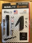 Mini Maglite Led 2-CELL Aaa Flashlight Black & Gerber US1 Folding Pocket Knife. Fixed Price $22.50.