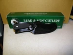 Bear & Son Cutlery Black Zytel Upswept Fixed Blade Knife 7 1/8" Overall 3 1/2". Fixed Price $99.99.