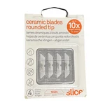 Slice 10404 Ceramic Replacement Blades, Rounded Tip, 4-PACK, Dual-sided. Fixed Price $16.00.