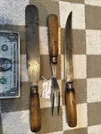 Dexter Harrington Cutlery Spatula Two Prong Fork & Knife Southbridge, Mass.. Fixed Price $23.50.