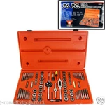 76 Pc Steel Metal Sae+metric Mm Bolt Nut Tap And Die Threading Tool Threader Set. Fixed Price $89.95.