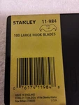 Stanley 11-984 Carbon Steel Double Hook Blades, 100 Pack. Fixed Price $80.00.