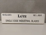Lutz Single Edge Industrial Blades 100/BOX Usa. Fixed Price $13.50.