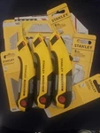 3 :stanley Utility Knives Fat Max Retractable 6-5/8" Packs Blades. Fixed Price $39.99.