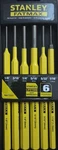 Stanley Fatmax Piece Pin Punch Set 1/8" 3/16" 1/4" 5/16" 5/32" 1/16" FMHT75077. Fixed Price $16.00.