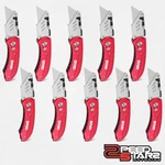 10PACK Box Cutter Folding Pocket Retractable Utility Knife Set W/ Extra Blades. Fixed Price $50.99.