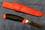 Companion Rescue Fixed Blade Knife Orange Plastic Sheath Morakniv M12213. Fixed Price $19.95.