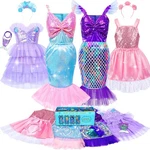 Jeowoqao Mermaid Princess Dress Up Costume, Girls Pretend Play Cloth.... Fixed Price $45.60.