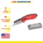Red Husky Folding Utility Knife Quick Change W/10 Blades Included. Fixed Price $12.05.