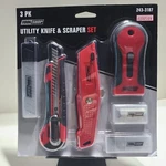 Utility Knife And Scraper Set 3-PACK With Blades By Tool Shop.. Fixed Price $19.99.