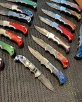 Lot Of 20 Handmade Pocket Knife Kniket Hunting With Sheath. Fixed Price $151.20.