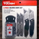 Hyper Tough 4-PIECE Folding Utility Knife Set Integrated Belt Clip W/ 29 Blades. Fixed Price $17.69.