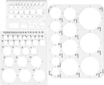 Tamaki Circle Template Stencil Set, 3 Pack Drafting Drawing Tools For School Off. Fixed Price $12.99.