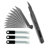 Umaki Black 9MM Utility Vinyl Knife Film Cutter Tool With 30 Piece Snap Off B.... Fixed Price $37.07.