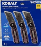 Kobalt Multiple Colors/finishes Pink 3PK Lockback 3/4-IN -blade Folding Knife. Fixed Price $19.56.