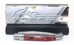 Rite Edge 210646 Pocket Knife French Style Filework Spine Wood Handle 4" Boxed. Fixed Price $8.99.
