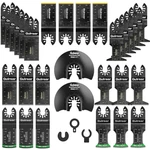 33PCS Oscillating Multi Tool Blade Kit, Professional Titanium Plated And Curved. Fixed Price $40.99.