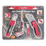 New Ampro 3 Pc Deluxe Combo Set 12-LED Flashlight Mini Utility Knife. Fixed Price $34.95.