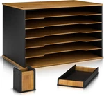 6-TIER Wooden Paper Organizer With Pen Holder For Office & Art Room. Fixed Price $157.99.