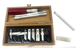 X-acto Basic Set, Craft Knife, Includes Wooden Storage Chest, 16 Piece. Fixed Price $15.00.