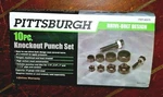 Pittsburgh 10PC Knockout Punch Set With Case -drive Bolt Design- Model #60575. Fixed Price $38.94.