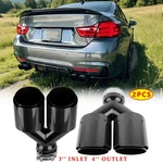 For F10 F30 M3 X5 Pair Carbon 3'' To 4'' Dual Exhaust Pipe Tail Muffler Tips. Fixed Price $169.08.