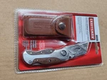 Craftsman Folding Wood Handle Lockback Utility Knife Leather Belt Sheath New. Fixed Price $22.39.
