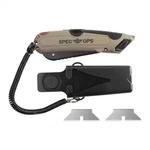 Safety Knife Box Cutter, Includes Holster & Lanyard. Fixed Price $14.30.