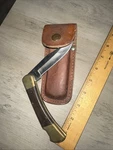Vintage Klein Tools Locking Blade Knife 44037 Japan Leather Sheath 5186. Fixed Price $45.00.