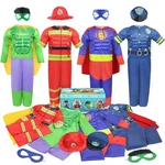 Teuevayl Boys Muscle Chest Dress Costumes Trunk With Superhero, Policeman,.... Fixed Price $49.37.