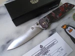 Qsp Parrot V2 Pocket Knife Folder D2 Red Fat Carbon Fiber G10 QS102-I Spearpoint. Fixed Price $38.99.