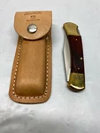 New Proto J18545 3-3/4" Folding Lockback Knife W/leather Sheath. Fixed Price $66.55.