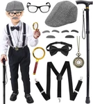100 Days Of School Costume For Kids Old Man Grandpa Outfit Set. Fixed Price $21.87.