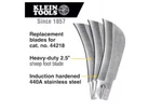 Klein Tools Replacement Hawkbill Sheepsfoot 3 Pack Blades 44219 For 44218. Fixed Price $14.76.