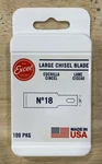 Excel Blades 22618 #18 Wood Chisel Replacement Blade, Carbon Steel, 1/2", PK/100. Fixed Price $60.00.