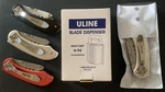 Knife Folding Uline New + 100 Blades 3 Pre-owned Knives. Fixed Price $32.87.