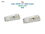 2PC Unger 58ST50 Safety SCRAPER,STIFF,1.5" Made In Usa. Fixed Price $7.28.