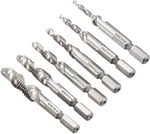 Set Of 6 Sae Drill Tap Combination Bits Hss Deburr Countersink With 1/4. Fixed Price $14.47.