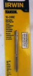 Irwin-hanson 10-24 Plug Style Tap #8028 New. Fixed Price $8.94.