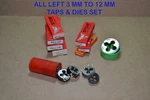 Standard Metric Left Hand & Die Set 3 To 12M 21 Taps 7. Fixed Price $69.99.
