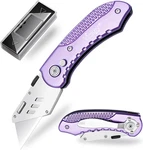Vickay Folding Utility Knife, Box Cutter With SK5 Quick Change Blades, Safety. Fixed Price $20.18.