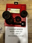 Gardner/bender Mechanical Knock Out Tool Set. Sizes 1/1/2" And. Fixed Price $45.00.